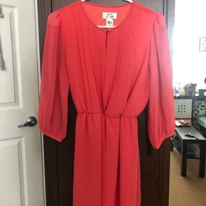 Coral Dress with long sleeve - JRS large